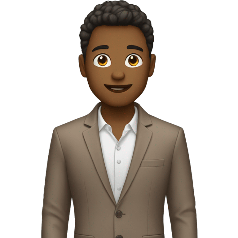 Boy with blazer mocca emoji