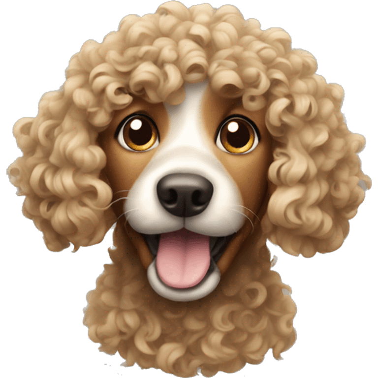 Curly dog emoji