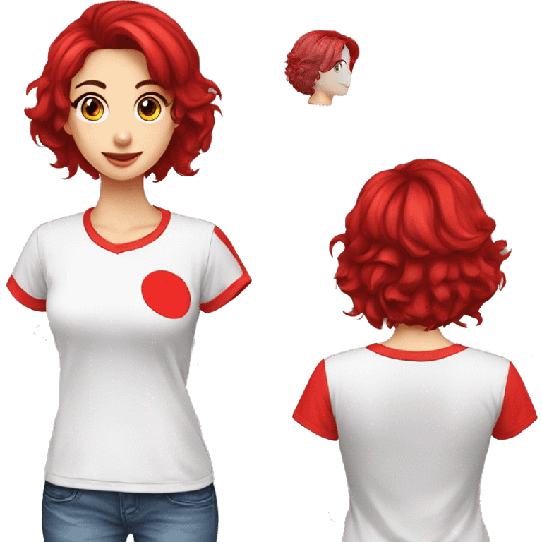 Camiseta roja completa q dija mariyelsi emoji