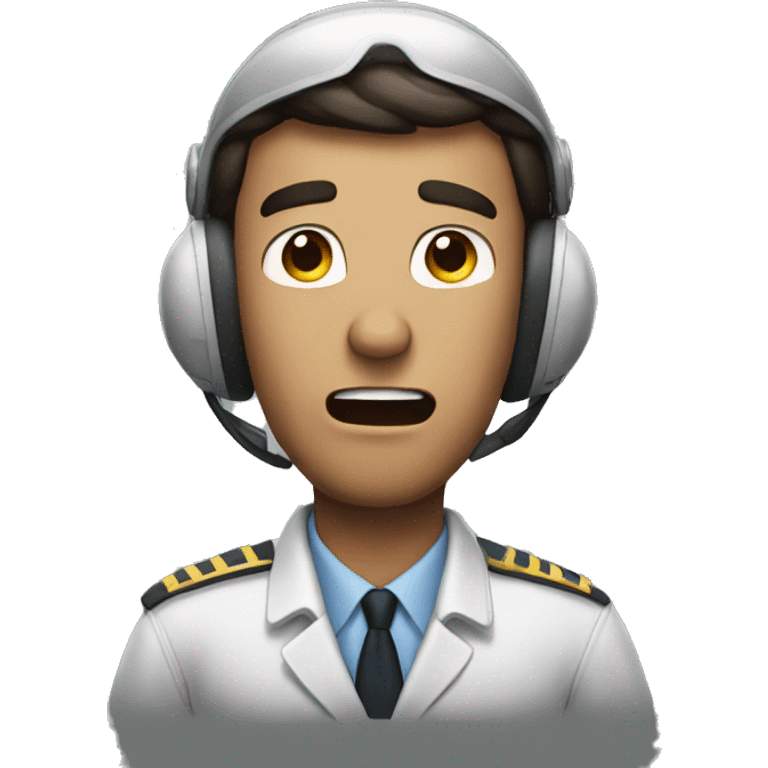 Male pilot Yelling emoji