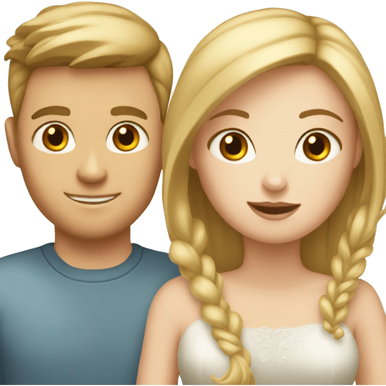 white boy and white girl engagement emoji