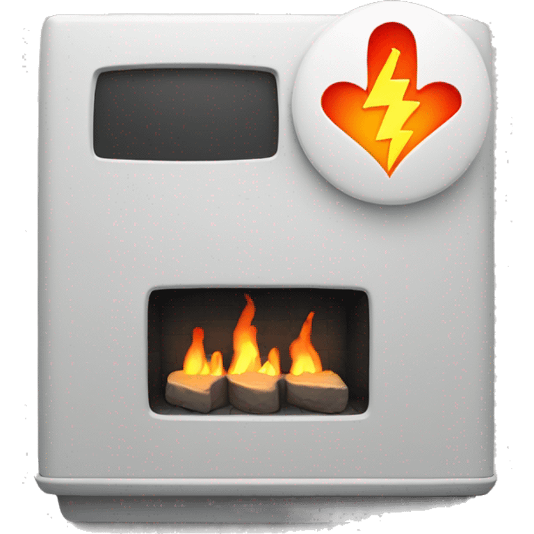 Hearth with ecg  emoji