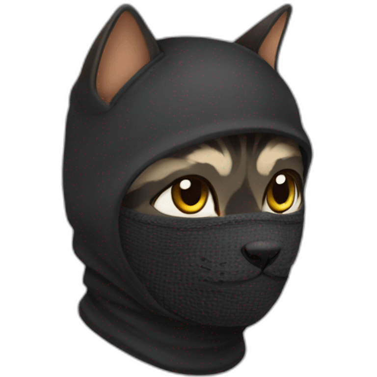 Cat with balaclava emoji