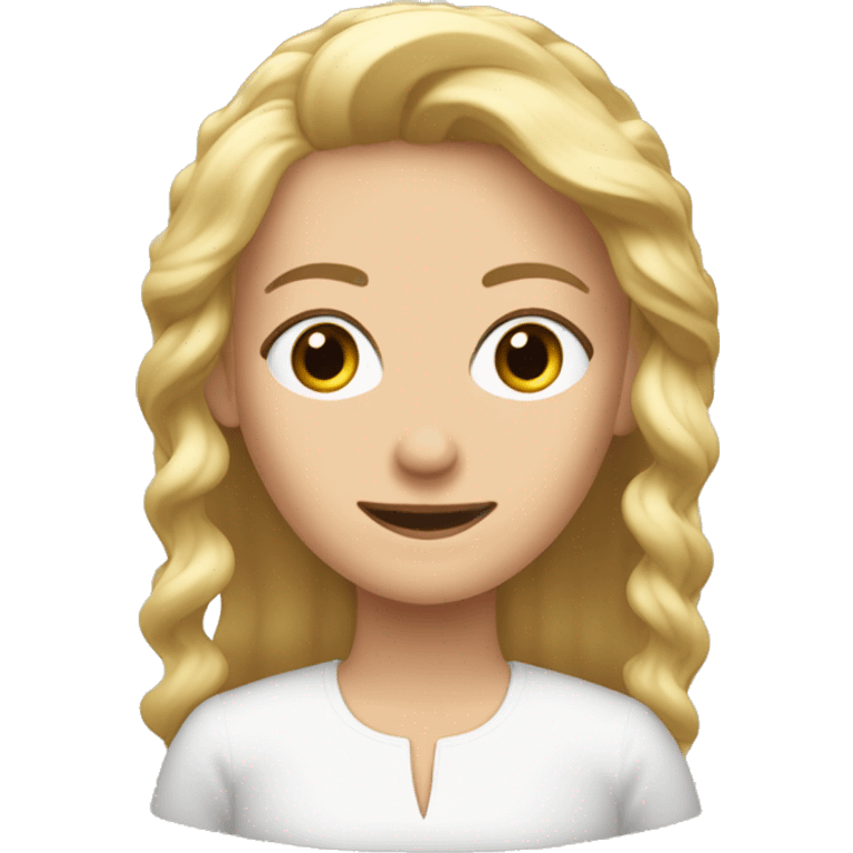 Braun haarige Frau mit blonden strähnen  emoji