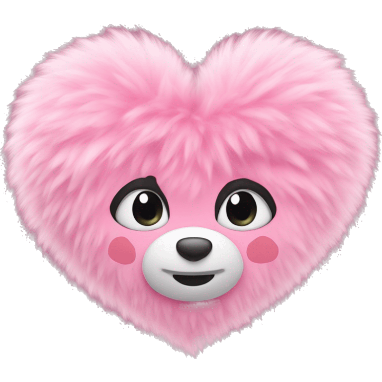 Fluffy like pink heart emoji