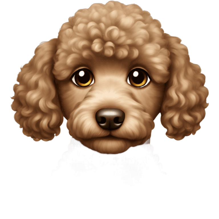 Poodle puppy brown emoji