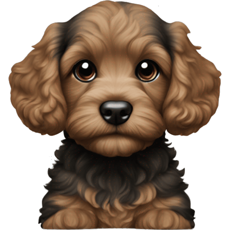 Cavapoo puppy black emoji