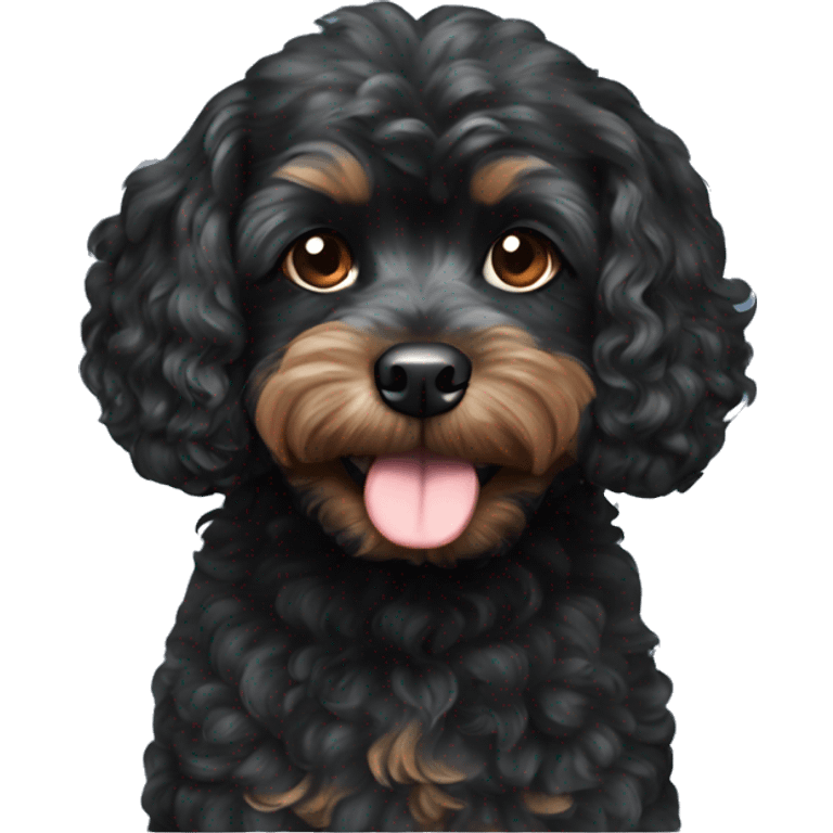 Black cavapoo emoji