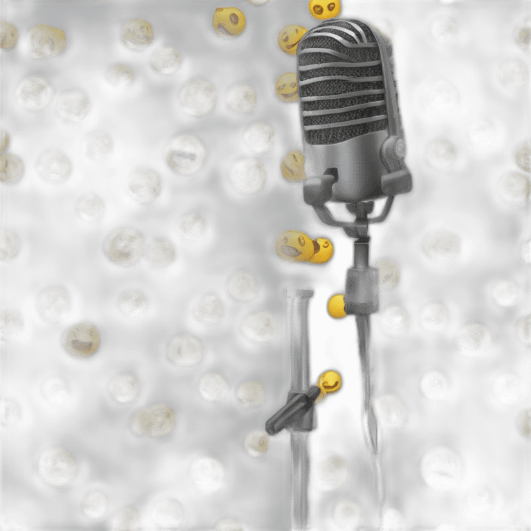 Microphone statique studio avec anti-pop emoji