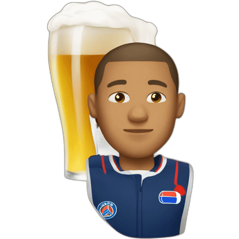 mbappe drink beer emoji