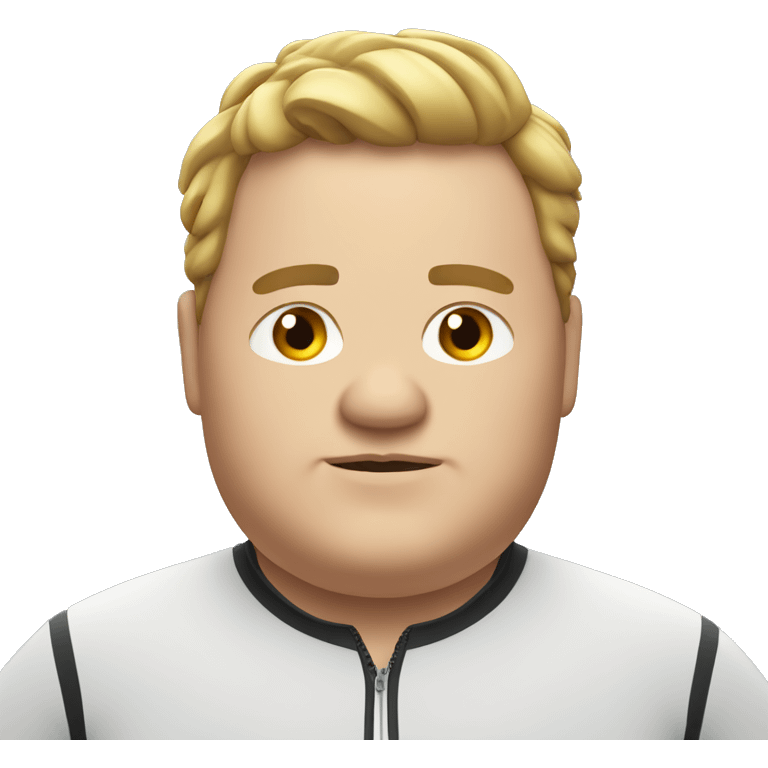 overweight man in cycling clothing emoji