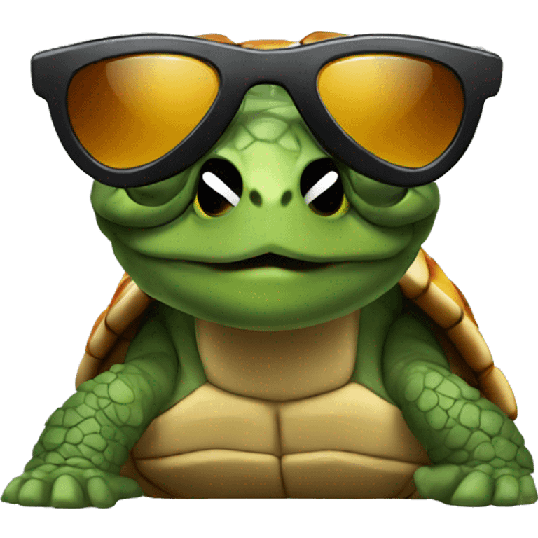 tortoie with sunglasses emoji