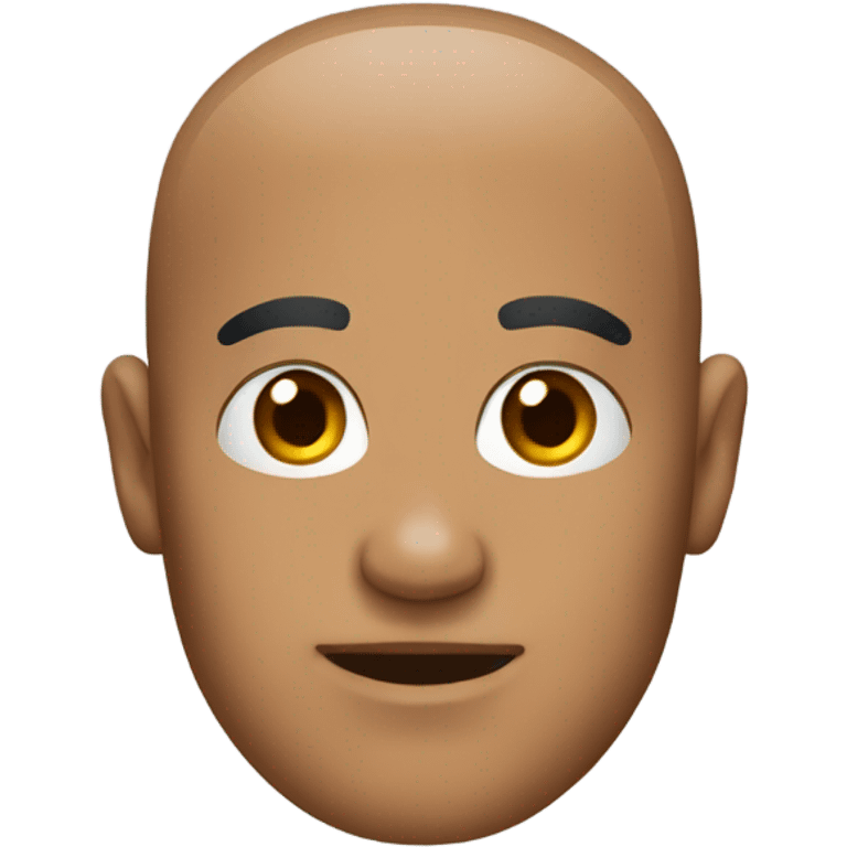 Head with “m” shaved on it emoji