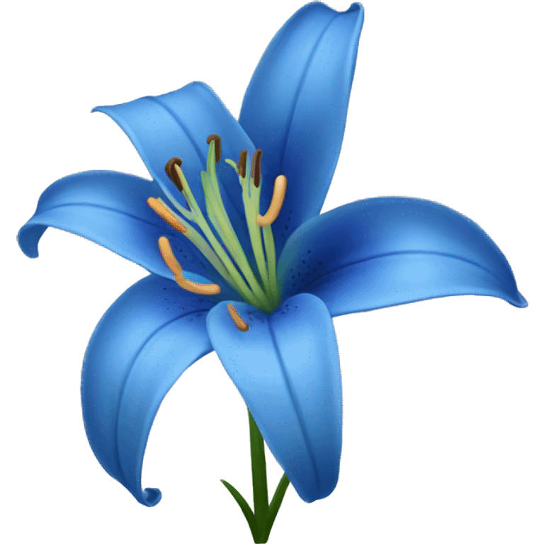 blue lily emoji