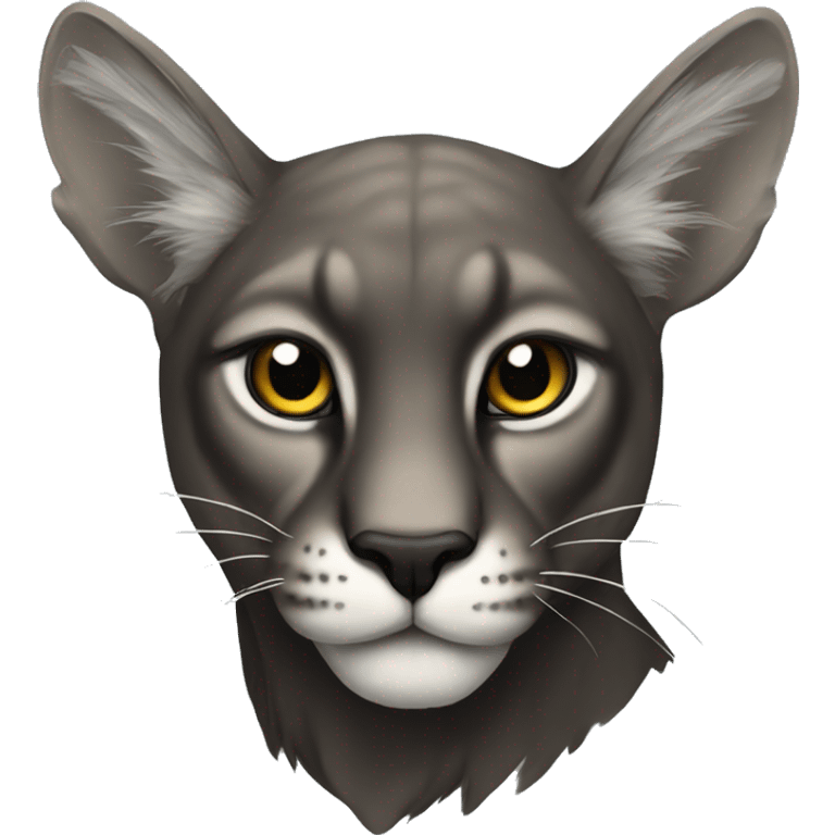 winged black puma emoji