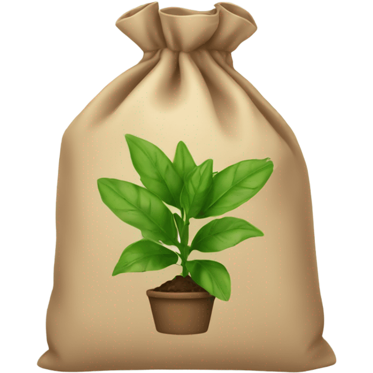 Bag with plant material  emoji