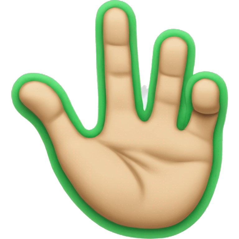 Green Backward index finger pointing down emoji