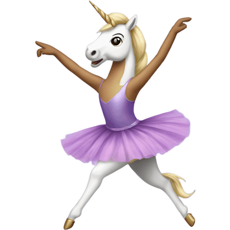 Unicornio dancing ballet emoji