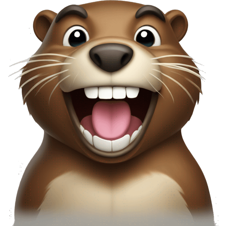 Laughing beaver  emoji