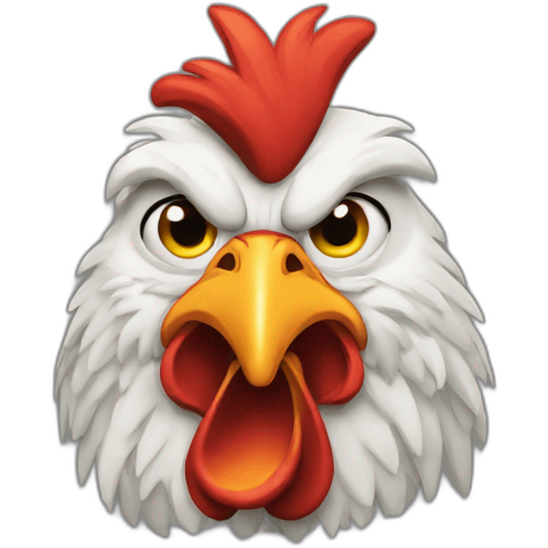 rooster looking real mean emoji