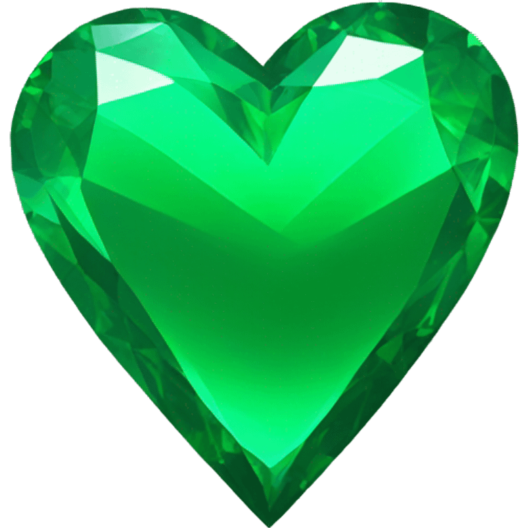 Emerald green heart emoji