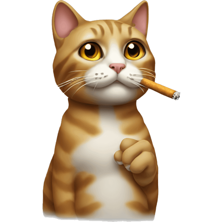 Cat with a cigarette  emoji