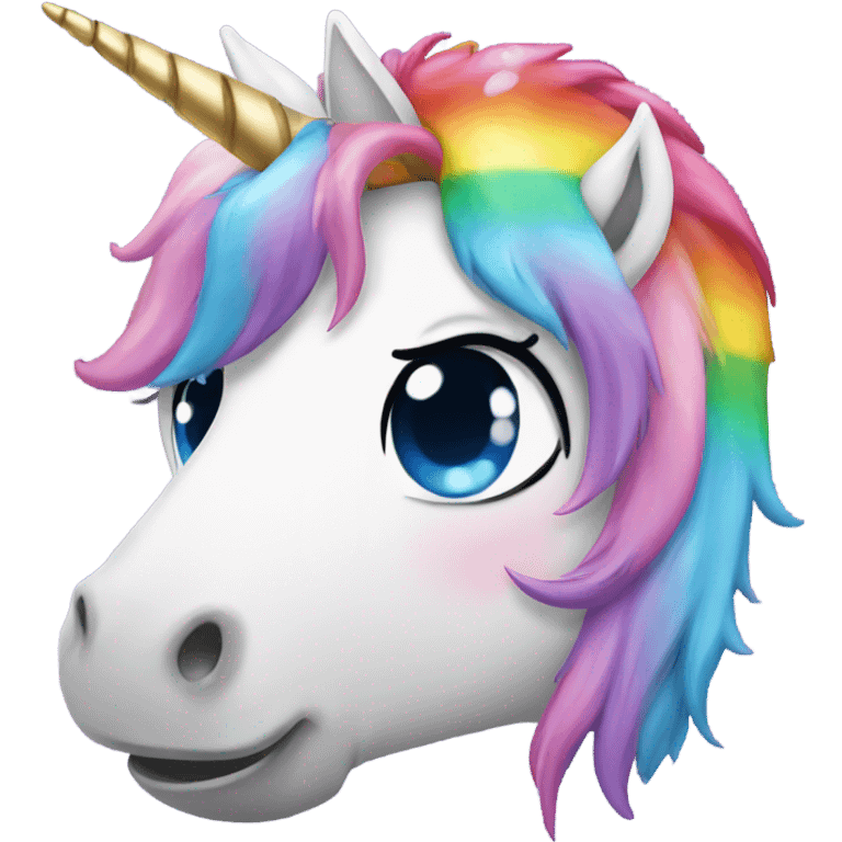 unicorn crying rainbow tears emoji