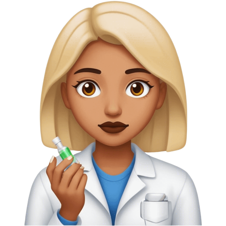 Girl taking drugs emoji