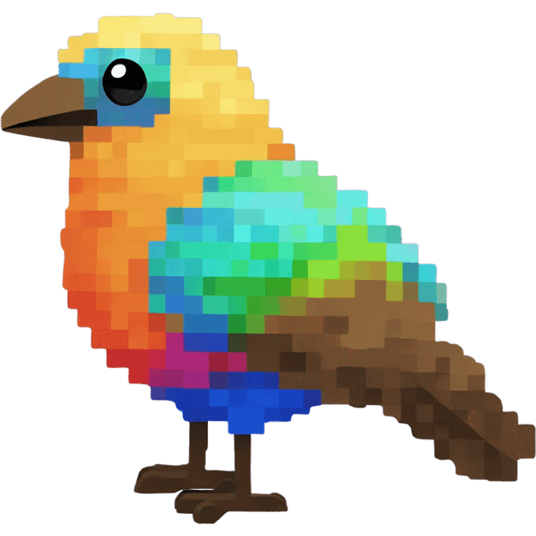 Digital 8-bit bird emoji