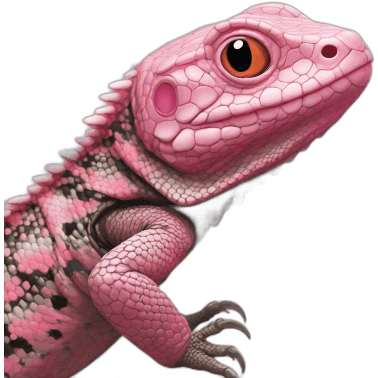 tegu lizard pink emoji