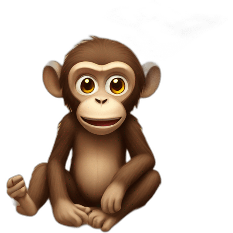 Drunk monkey in the dessert emoji