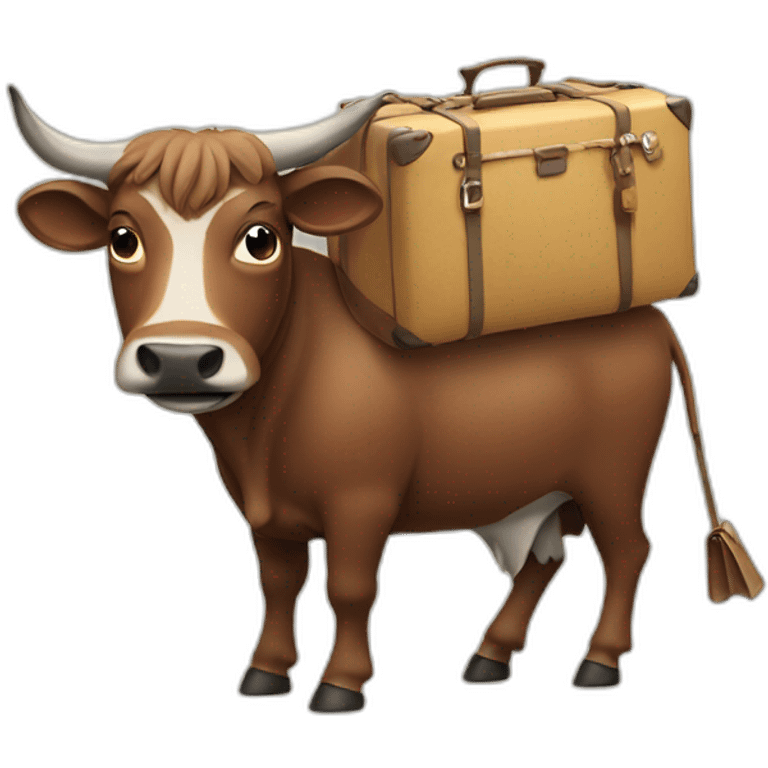 ox loaded with luggage emoji