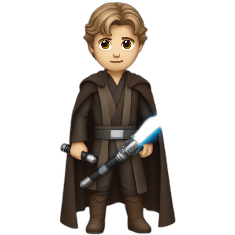 Anakin skywalker with lightsaber emoji