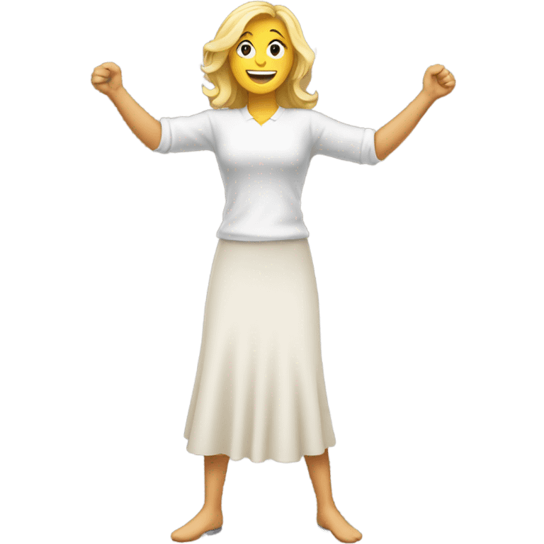 blondie woman celebrating strengt posture emoji