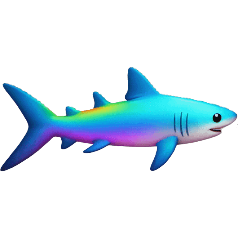 Rainbow shark emoji