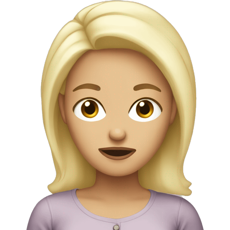 visualy confused blonde women emoji