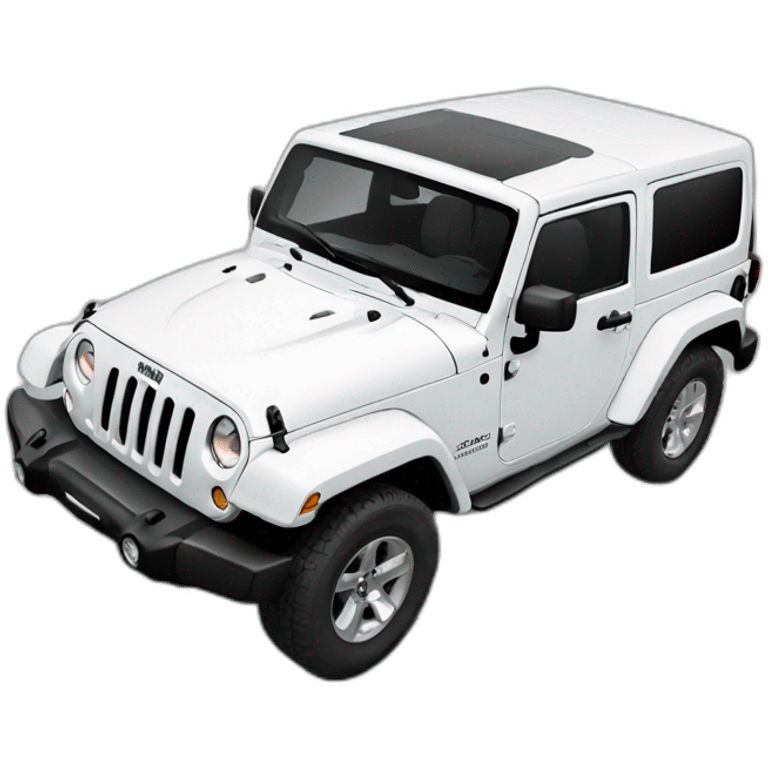 White jeep wrangler 4 door emoji