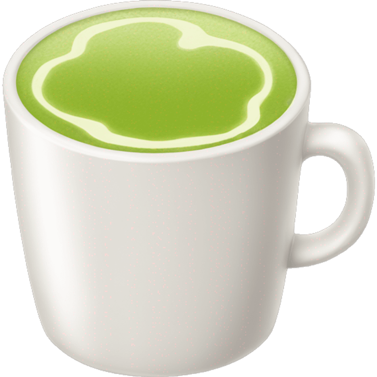 A cup of hot matcha latte emoji