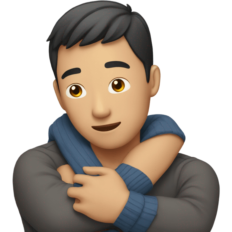 Asian guy getting a hug  emoji