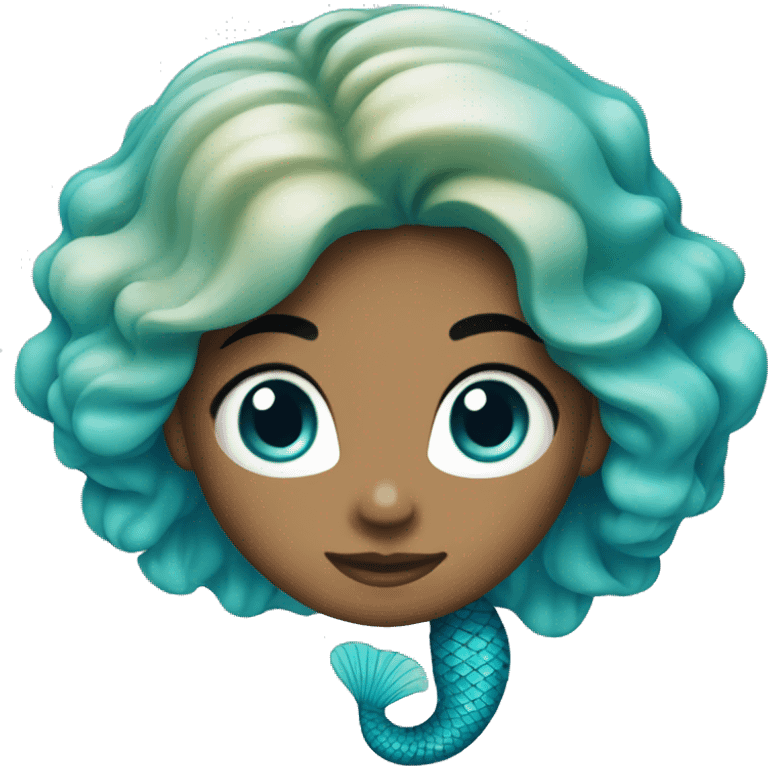 Turquoise and blue mermaid  emoji