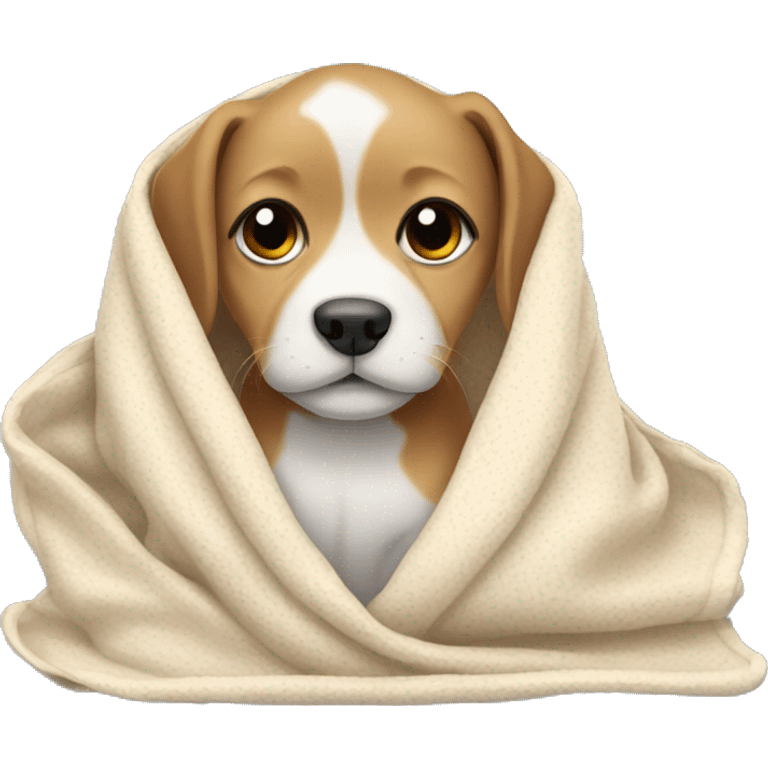 Puppy in a blanket  emoji