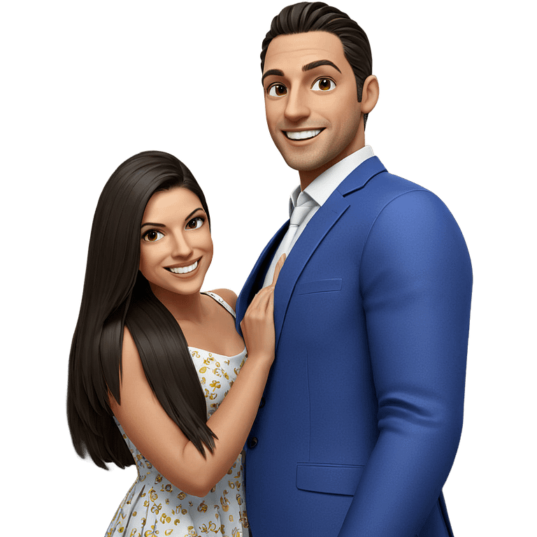 formal portrait of smiling couple emoji