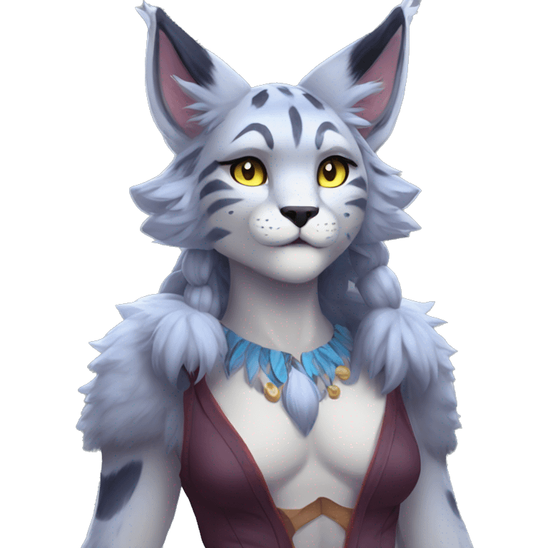 Anthro Sona Lynx-Fakémon Full Body emoji