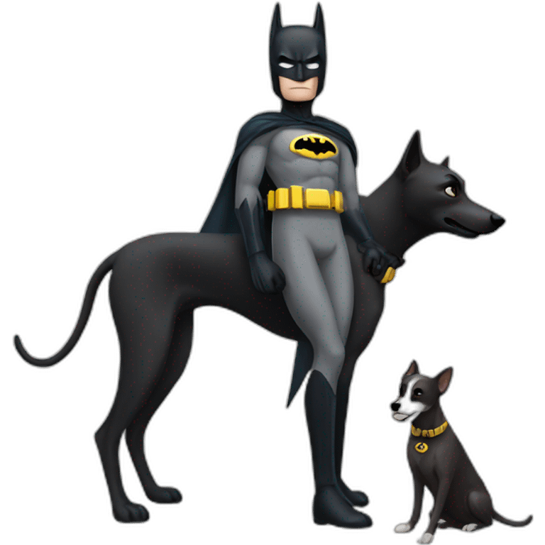 Batman with greyhound emoji