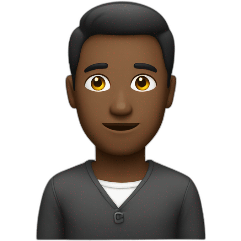 homme pas trop noir avec un taper  emoji