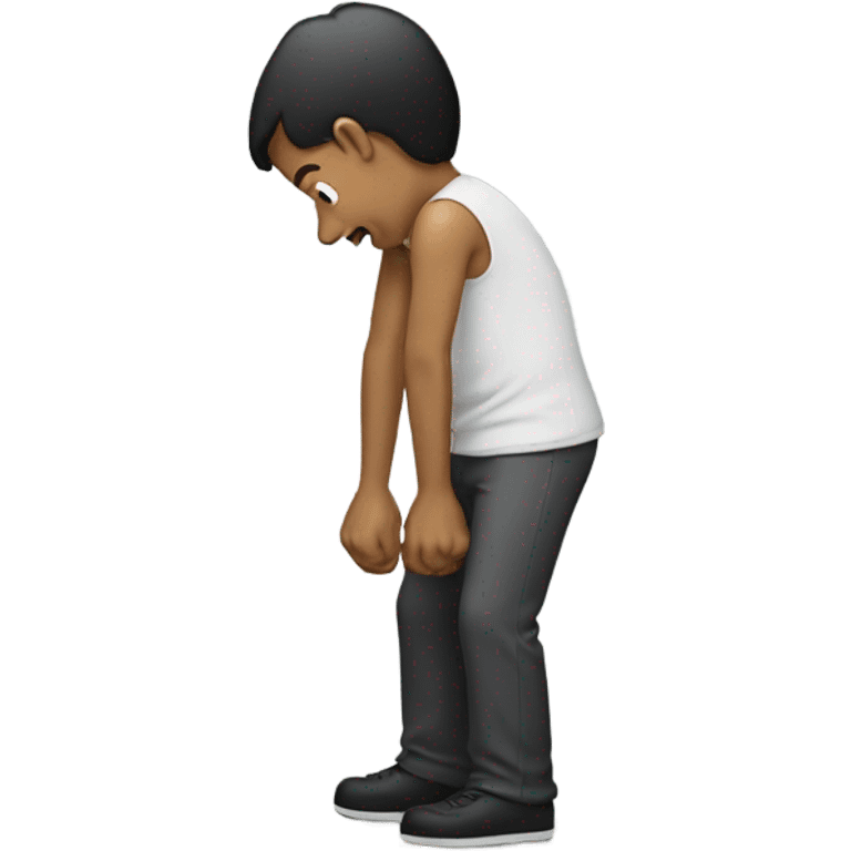 a guy bowing in the flooor  emoji