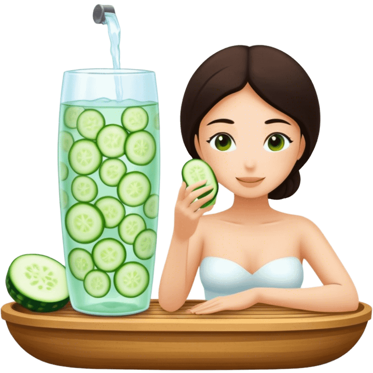 a woman relaxing at the spa emoji