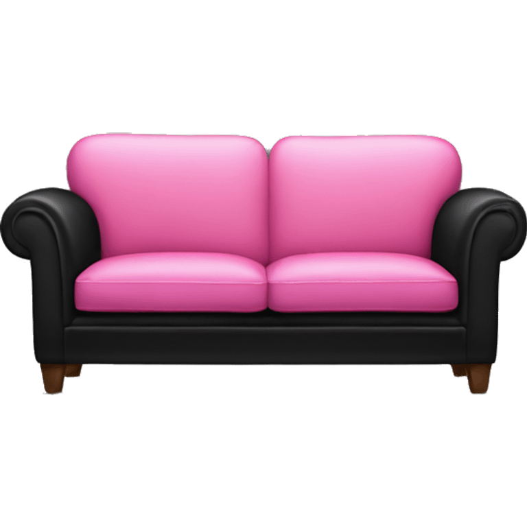 Pink on black sofa emoji