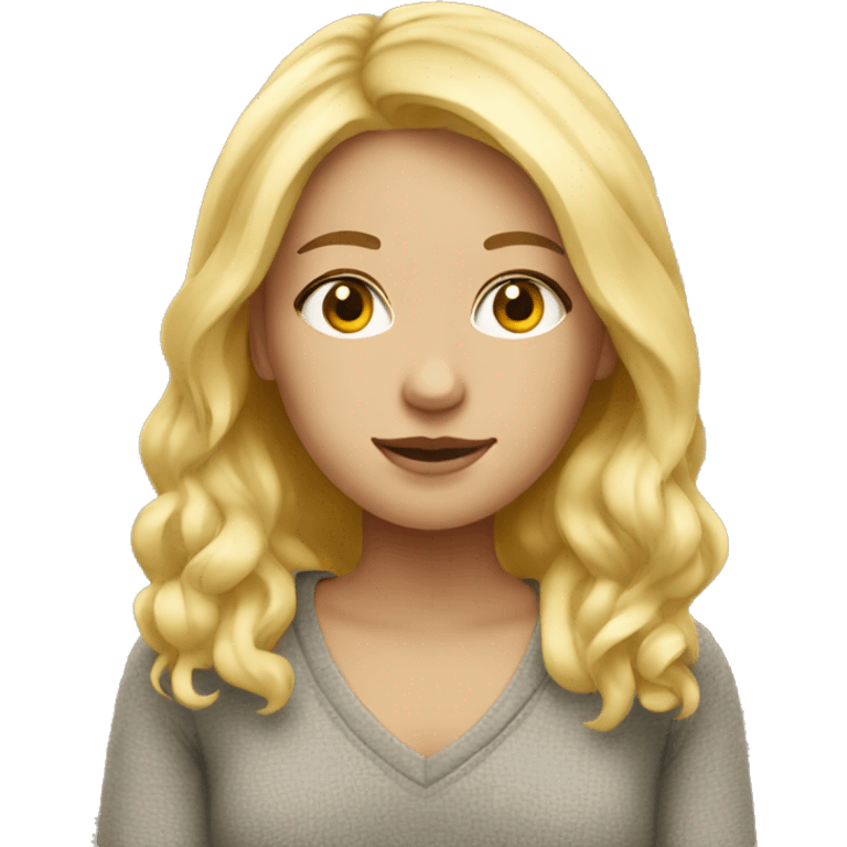 Cozy Blonde girl  emoji