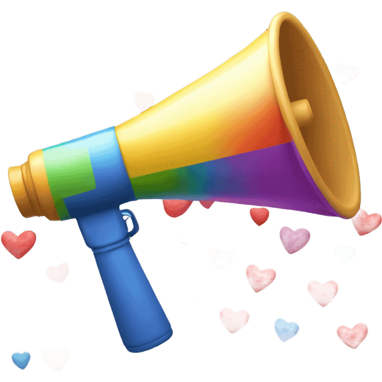 Megaphone with Hearts emoji